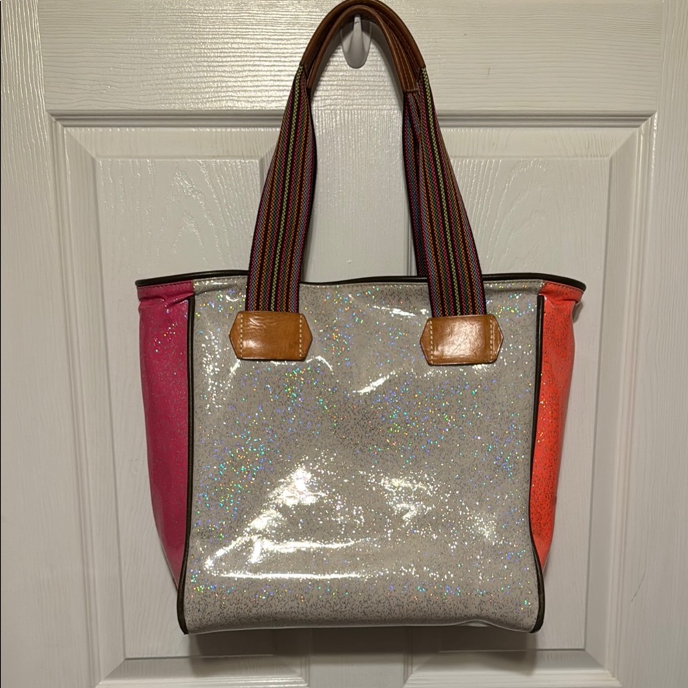Conseula Bae Legacy Classic Tote  Colorblock Sparkle Tote- pre owned